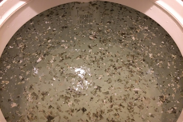 Black mold (“seaweed”) from the washer