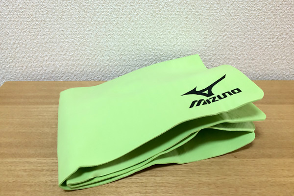 Dried, hardened swim towel